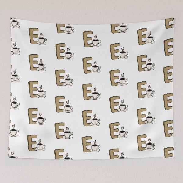 Item preview, Doodle Illustration of Letter E for espresso designed and sold by rasagamastore.