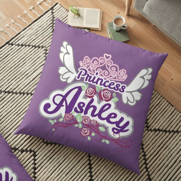 Princess Ashley - Personalized Name Gifts - Princess Birthday Gift for Ashley Floor Pillow