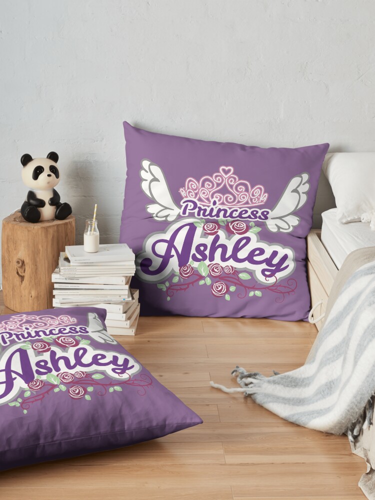 Alternate view of Princess Ashley - Personalized Name Gifts - Princess Birthday Gift for Ashley Floor Pillow
