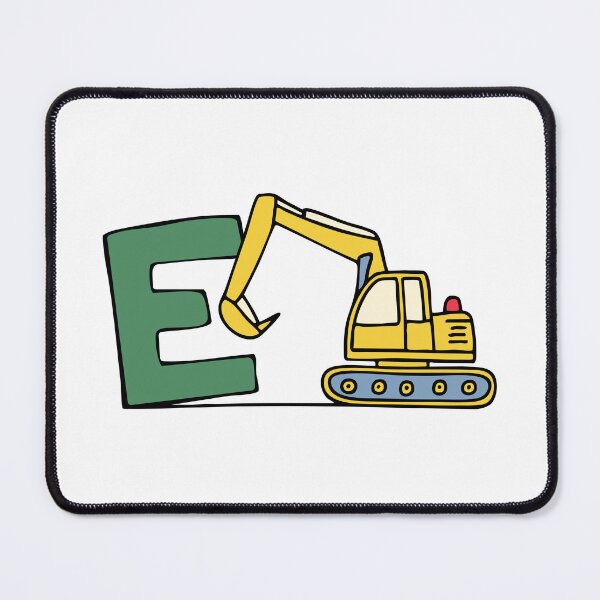 Item preview, Doodle Illustration of Letter E for excavator designed and sold by rasagamastore.