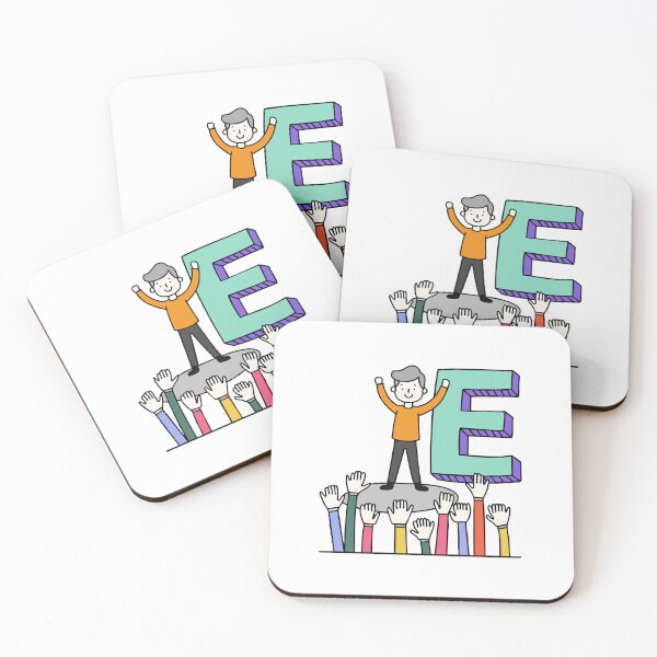 Item preview, Doodle Illustration of Letter E for euphoria designed and sold by rasagamastore.