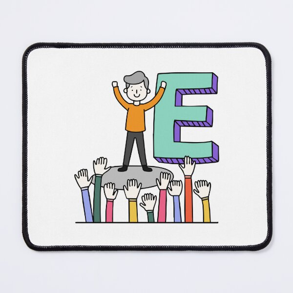 Item preview, Doodle Illustration of Letter E for euphoria designed and sold by rasagamastore.