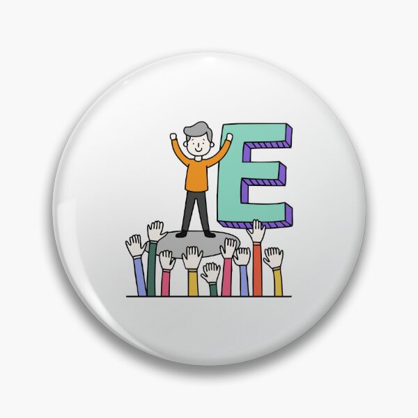 Item preview, Doodle Illustration of Letter E for euphoria designed and sold by rasagamastore.