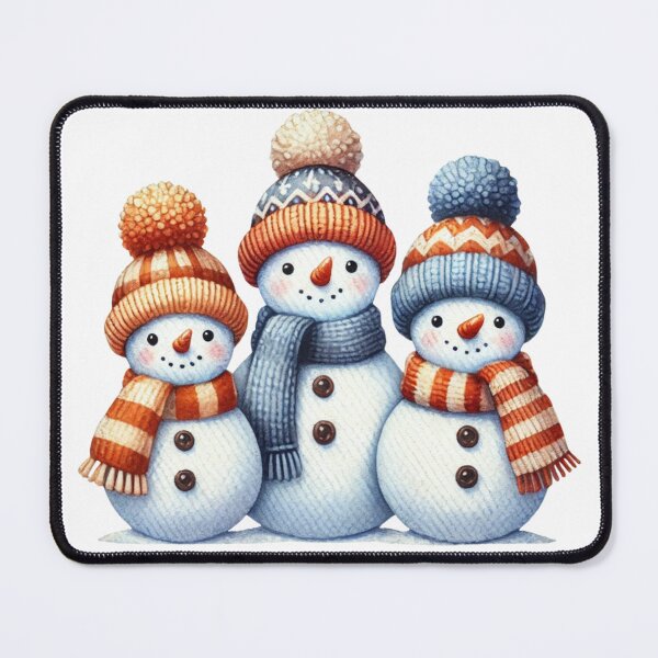 Item preview, Three Snowmen Christmas Watercolor Design designed and sold by Bankza.