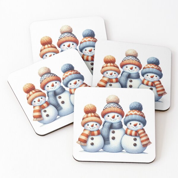 Item preview, Three Snowmen Christmas Watercolor Design designed and sold by Bankza.