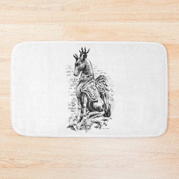 Item preview, Winged  stag drawing designed and sold by GothicByNature.