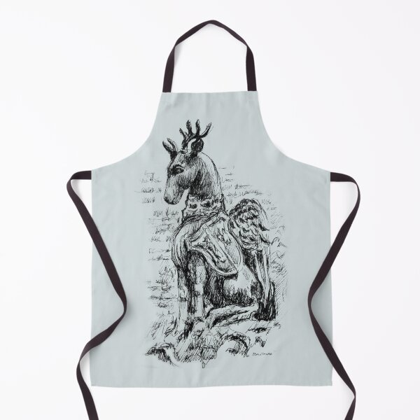 Item preview, Winged stag drawing designed and sold by GothicByNature.