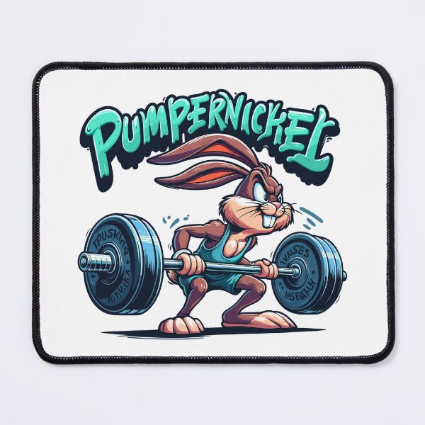 Item preview, Pumpernickel Rabbit Fitness Bunny Funny Gym Gift designed and sold by Pineapple-Tree.