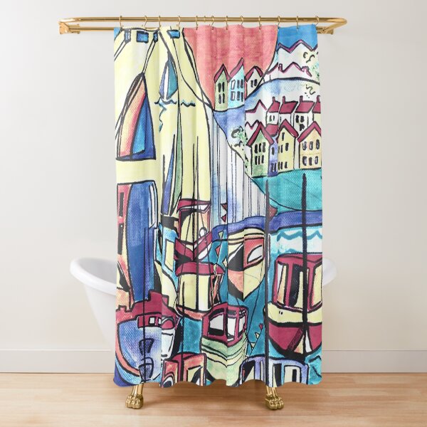 Bristol marina Shower Curtain