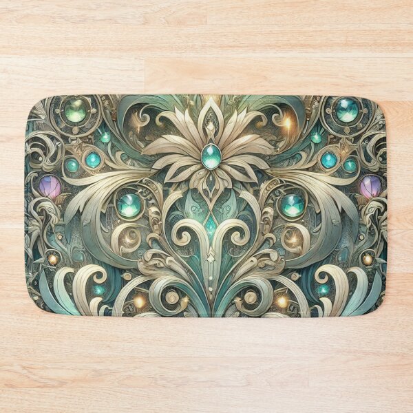 Item preview, Jewel Encrusted Floral Motif with Elegant Patterns designed and sold by TeslaSt0re.