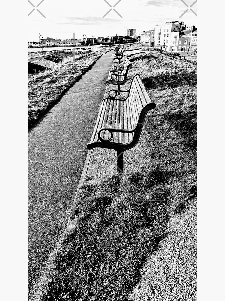 Thumbnail 3 of 3, Art Print, Benches in a Row Photography En Plain Air by Elderescence TV designed and sold by taletellerclub.