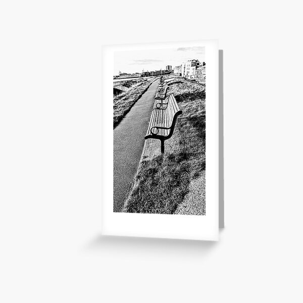 Benches in a Row Photography En Plain Air by Elderescence TV Greeting Card