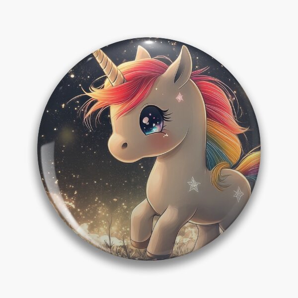 Item preview, Little Pony cut kawai color rainbow space dream mascot logo illu designed and sold by The-Diamond-Art.