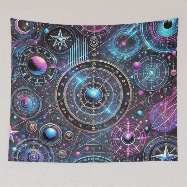 Item preview, Celestial Star Map with Mystical Symbols designed and sold by TeslaSt0re.