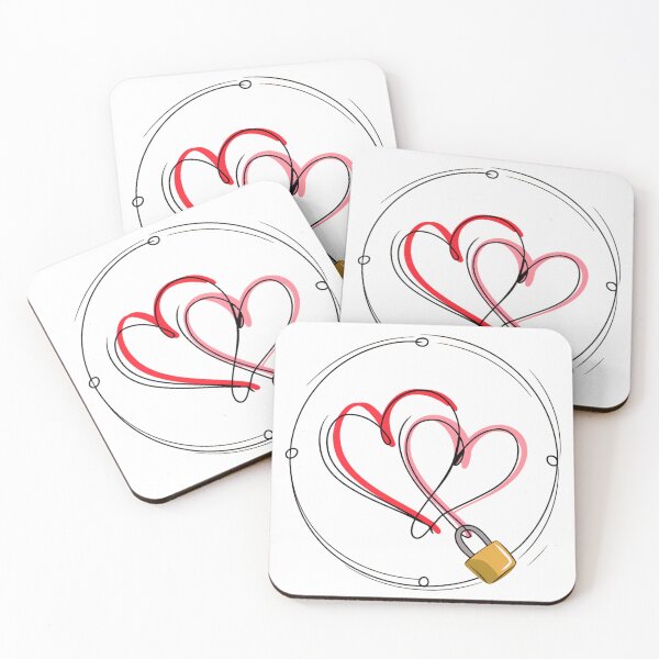 Item preview, Locked Hearts Love Symbol Art designed and sold by ZetaDream.