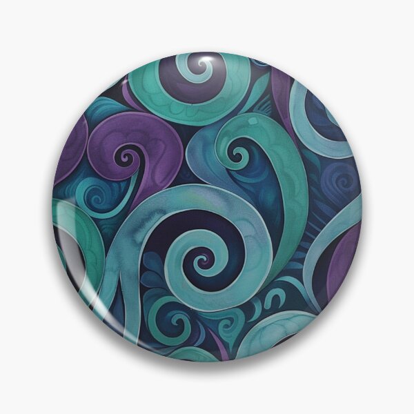 Item preview, New Zealand Māori Paua Pattern Koru Design 194 designed and sold by GrinGalore.