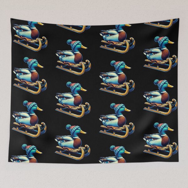 Item preview, Duck Christmas with Sleigh designed and sold by FunnyDsgn.