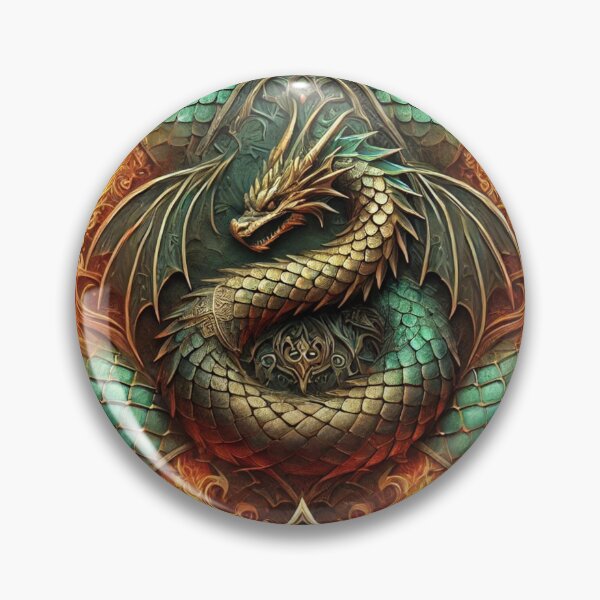Item preview, Ornate Coiled Dragon with Luminous Flames designed and sold by TeslaSt0re.