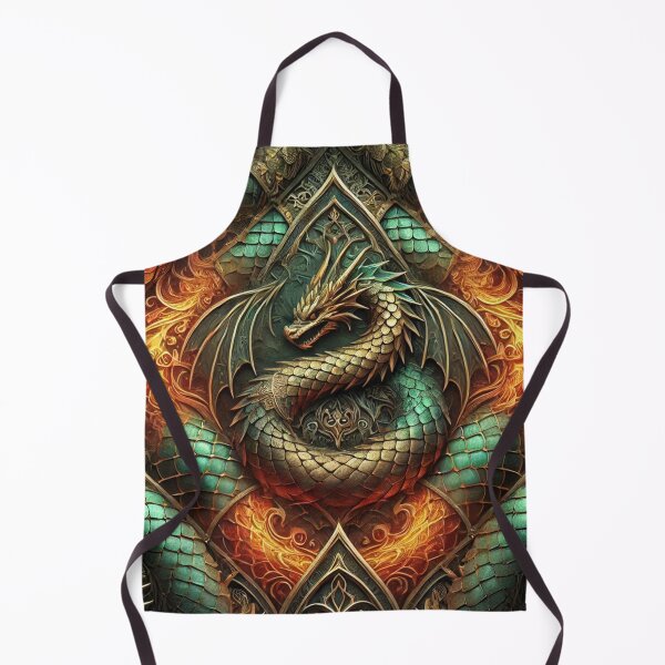 Item preview, Ornate Coiled Dragon with Luminous Flames designed and sold by TeslaSt0re.