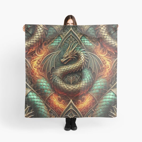 Item preview, Ornate Coiled Dragon with Luminous Flames designed and sold by TeslaSt0re.