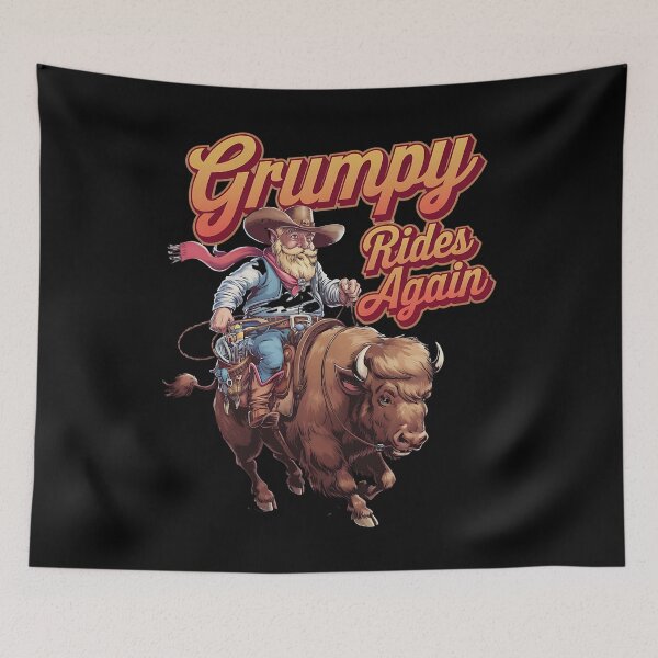 Item preview, Grumpy rides again - Grandpa grumpy - Grumpy cowboy - Oldie but grumpy - Grumpy forever -  designed and sold by JansenGS.
