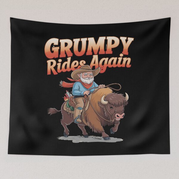 Item preview, Grumpy rides again - Grandpa grumpy - Grumpy cowboy - Oldie but grumpy - Grumpy forever -  designed and sold by JansenGS.