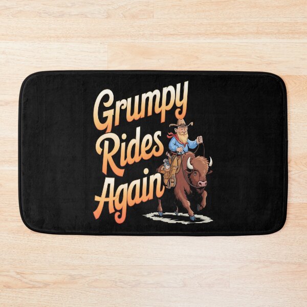 Item preview, Grumpy rides again - Grandpa grumpy - Grumpy cowboy - Oldie but grumpy - Grumpy forever -  designed and sold by JansenGS.