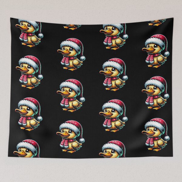 Item preview, Duck Christmas with Santa Hat and Scarf designed and sold by FunnyDsgn.