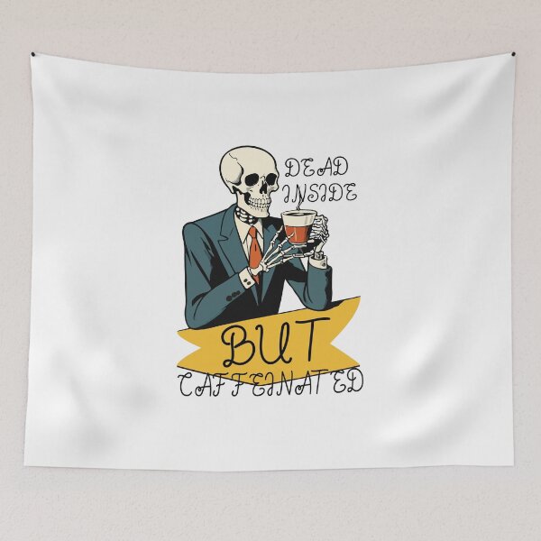 Item preview, Dead inside but caffeinated  designed and sold by portokalis.