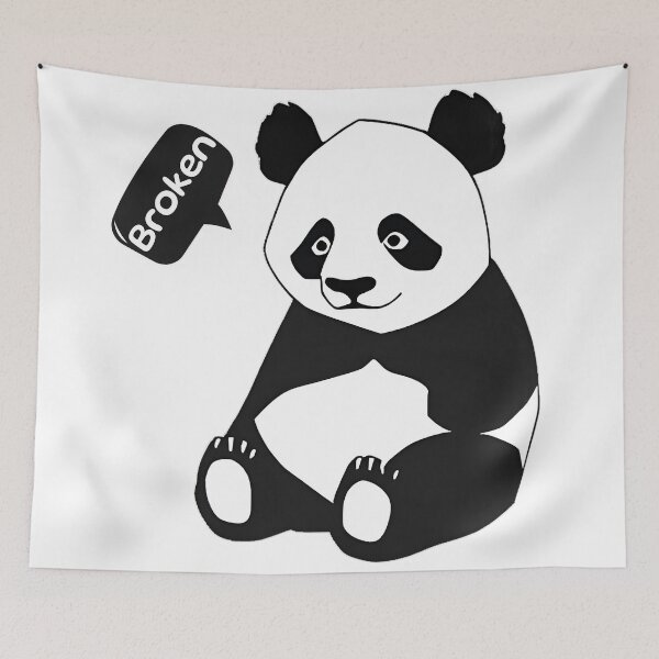 Item preview, Sad Panda with Broken Heart Classic T-Shirt designed and sold by HobsS.