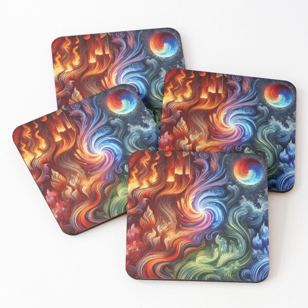 Item preview, Abstract Cosmic Energy Flow with Vibrant Colors designed and sold by TeslaSt0re.