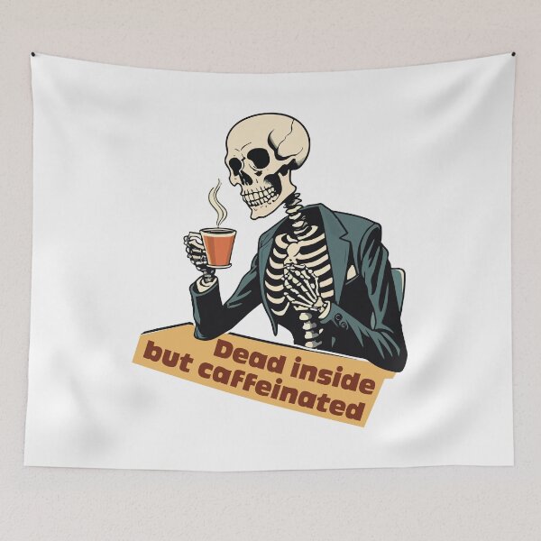 Item preview, Dead inside but caffeinated  designed and sold by portokalis.