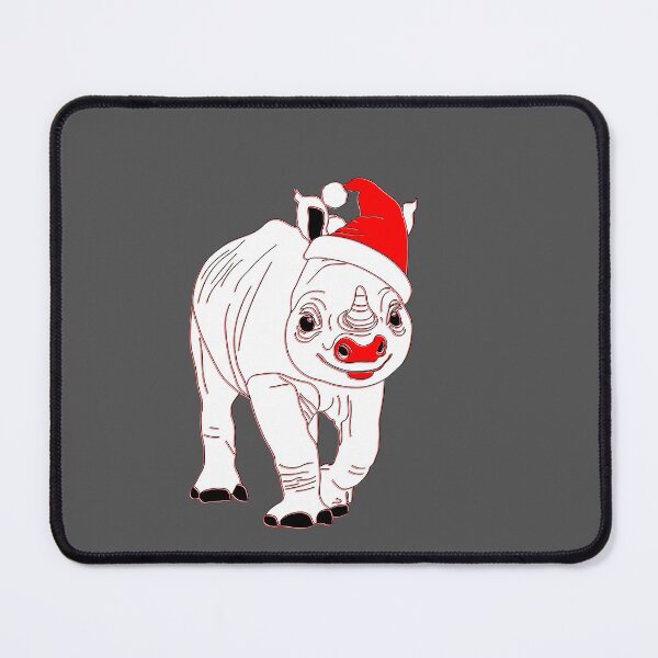Item preview, Cute rhinoceros rhino Christmas anime kawaii designed and sold by 4rpixs.