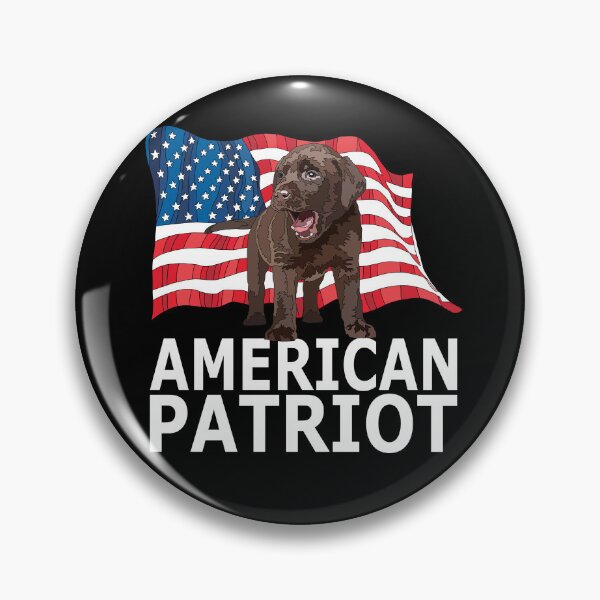 Artikelvorschau, American Patriot Chocolate Lab Hundeliebhaber entworfen und verkauft von Just-Arts-4U.