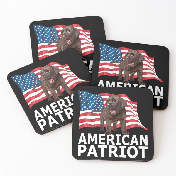 Item preview, American Patriot Chocolate Lab Dog Lover designed and sold by Just-Arts-4U.