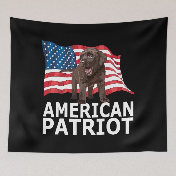 Item preview, American Patriot Chocolate Lab Dog Lover designed and sold by Just-Arts-4U.