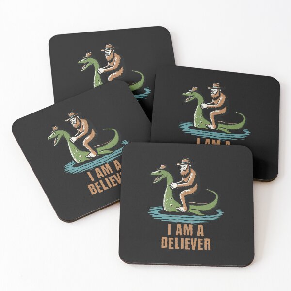 Item preview, I am a believer - Bigfoot and Lochness Monster designed and sold by AwesomeBeyondLimits.