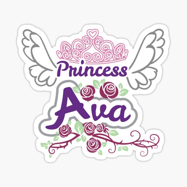 Princess Ava Personalized Name Gift - Buy Custom Ava Girls Name Products Sticker