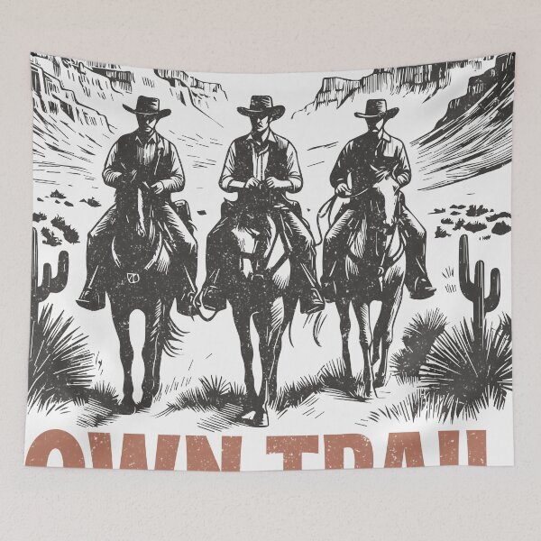 Item preview, Blaze Your Own Trail - Western Cowboy Adventure Design designed and sold by Fernandink1.