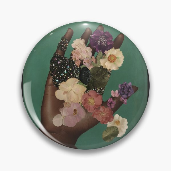 Item preview, Paper Collage Floral Vintage Peace Hand holding flowers designed and sold by MimiWaWa.