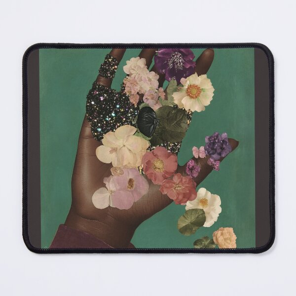 Item preview, Paper Collage Floral Vintage Peace Hand holding flowers designed and sold by MimiWaWa.
