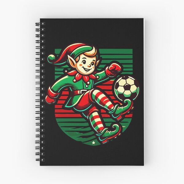 Item preview, Festive Elf Playing Soccer Holiday Spirit designed and sold by LuminOrb.