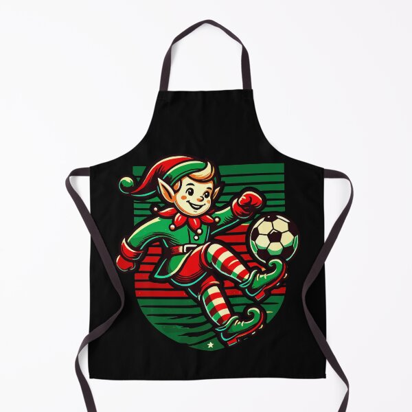 Item preview, Festive Elf Playing Soccer Holiday Spirit designed and sold by LuminOrb.