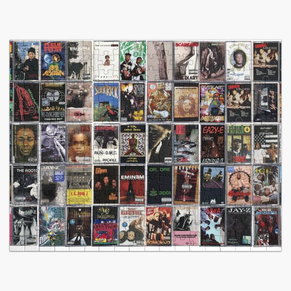 Aperçu de l'œuvre La meilleure musique rap de tous les temps - Album cassette vintage créée et vendue par Mr Mustard Prints.