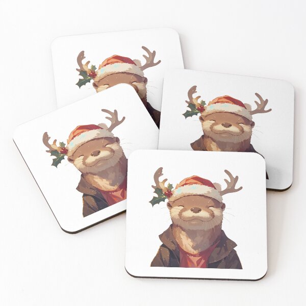 Item preview, Your cute happy friend christmas otter designed and sold by PatternFly.