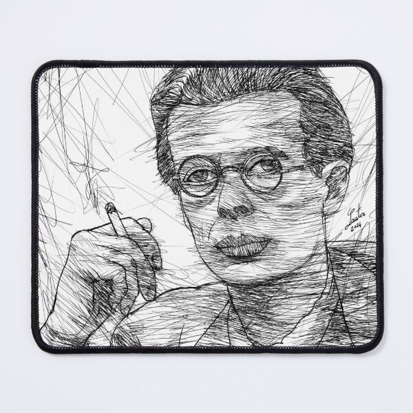 Item preview, ALDOUS HUXLEY - ink portrait .1 designed and sold by lautir.