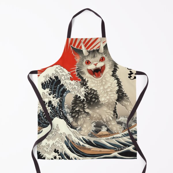 Item preview, Catzilla Cat Japanese Art Funny Cat Gifts For Men Women Kid designed and sold by VISIONARTIST.