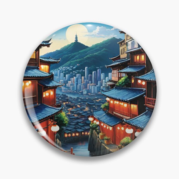 Item preview, Taiwan Jiufen Skyline At Night Lights designed and sold by Places On Earth.