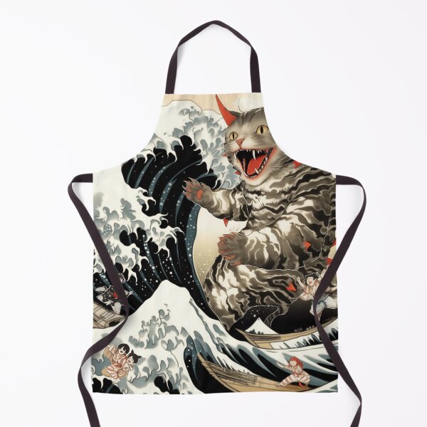 Item preview, Catzilla Cat Japanese Art Funny Cat Gifts For Men Women Kid designed and sold by VISIONARTIST.