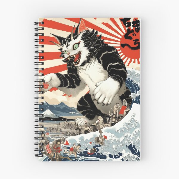 Item preview, Catzilla Cat Japanese Art Funny Cat Gifts For Men Women Kid  designed and sold by VISIONARTIST.